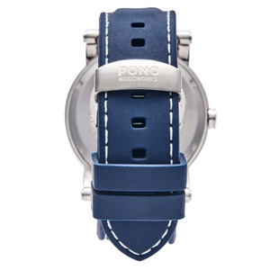 Koa Wood Face Watch - Waterman Chrome