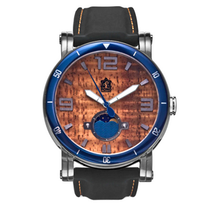 Koa Wood Face Watch - Waterman Chrome