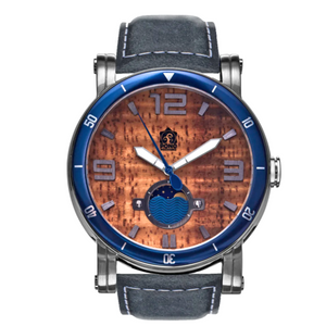 Koa Wood Face Watch - Waterman Chrome