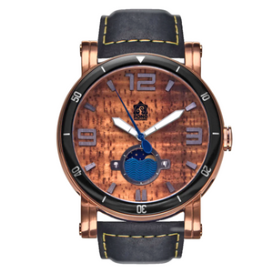 Koa Wood Face Watch - Waterman Rose-Gold