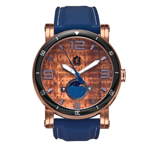 Koa Wood Face Watch - Waterman Rose-Gold