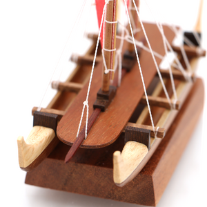 Koa Wood Manini Hawaiian Hokule'a Canoe