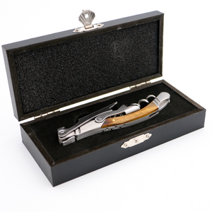 Koa Wood and Steel Waiterʻs Corkscrew Wine Opener