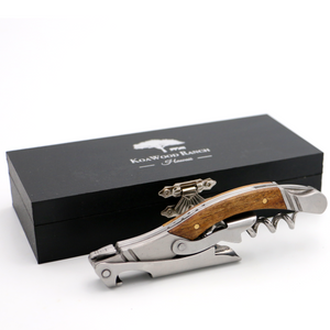 Koa Wood and Steel Waiterʻs Corkscrew Wine Opener