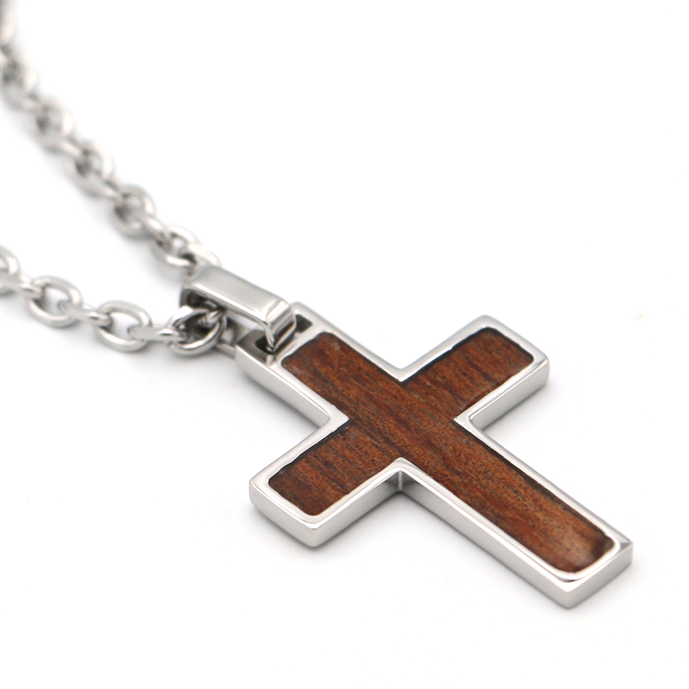 1-3/4 Inch Wood Cross Necklace | St. Patrick's Guild