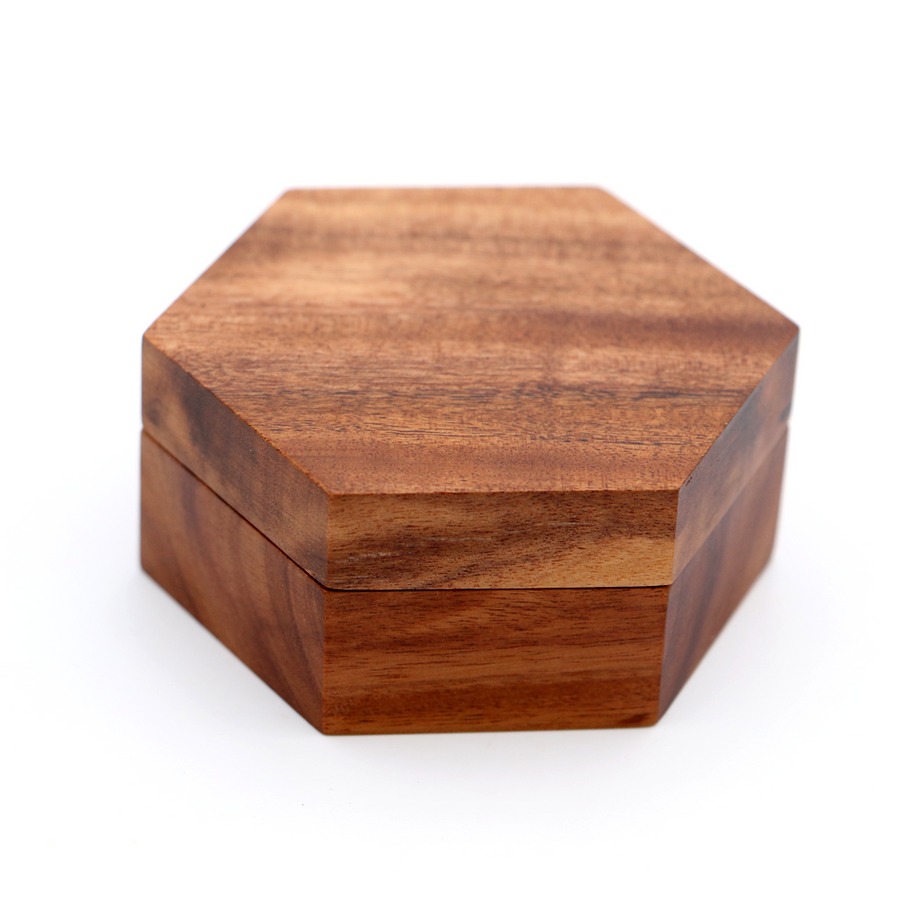 Koa Wood Hexagon Box - Small