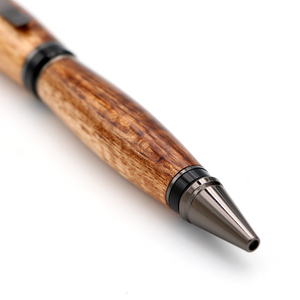 Premium Curly Hawaiian Koa Cigar Pen Gunmetal / Black
