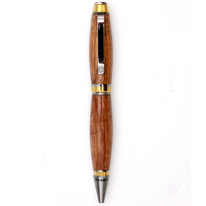 Premium Curly Hawaiian Koa Cigar Pen Gunmetal / Gold