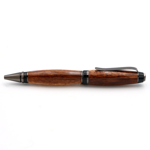 Premium Curly Hawaiian Koa Cigar Pen Gunmetal / Black