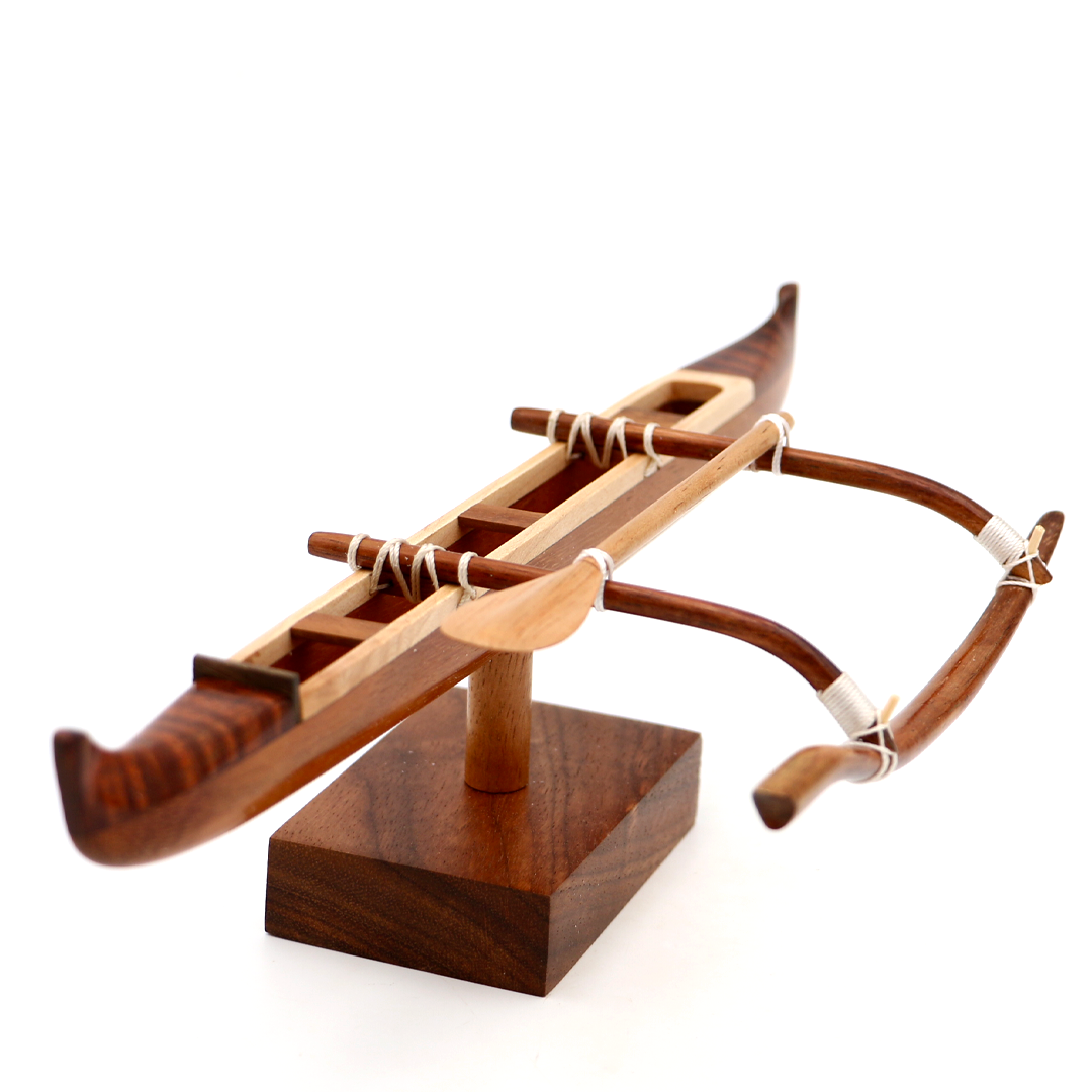 Koa Wood Mini Hawaiian Racing Canoe | KoaWood Ranch Koa Wood Mini Hawaiian Racing Canoe | KoaWood Ranch