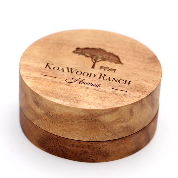 Koa Wood Round Box - Small