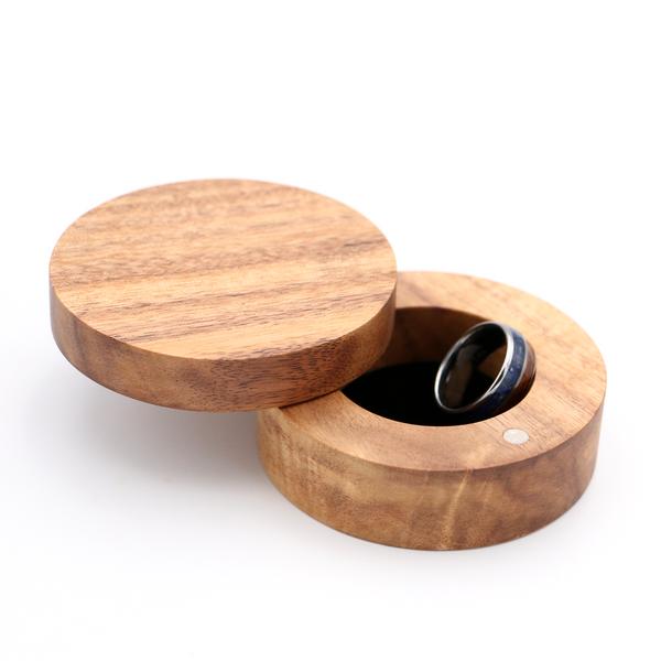 Koa Wood Round Box - Small