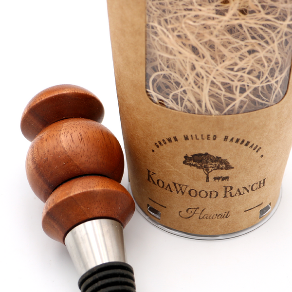 Hawaiian Koa Wood Hand Turned Wine Stopper