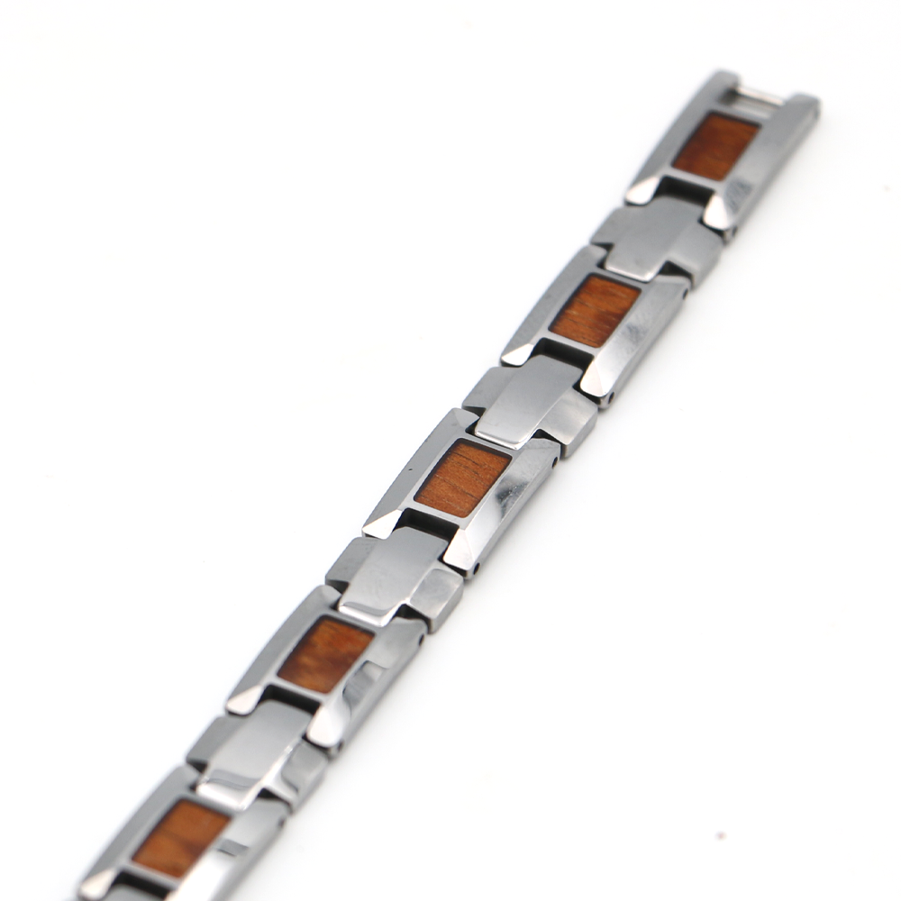 Tungsten Koa Wood Link Bracelet | KoaWood Ranch Tungsten Koa Wood Link Bracelet | KoaWood Ranch