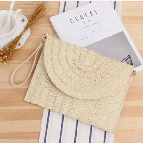 Island Shoulder Straw Bag