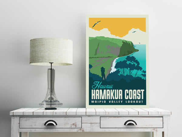 Hawaii's Hamakua kust 12 x 18 poster