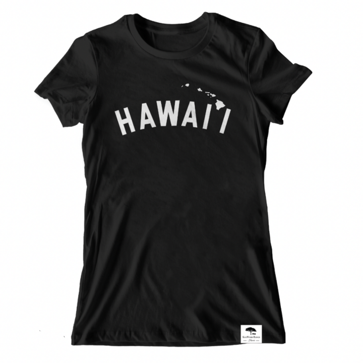 Women's Hawaii Island Chain Short Sleeve Tee - Black
